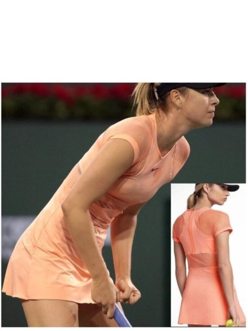 Nwt Nike Flirty Maria Sharapova Tennis Dress w/ ZIPPER S Small